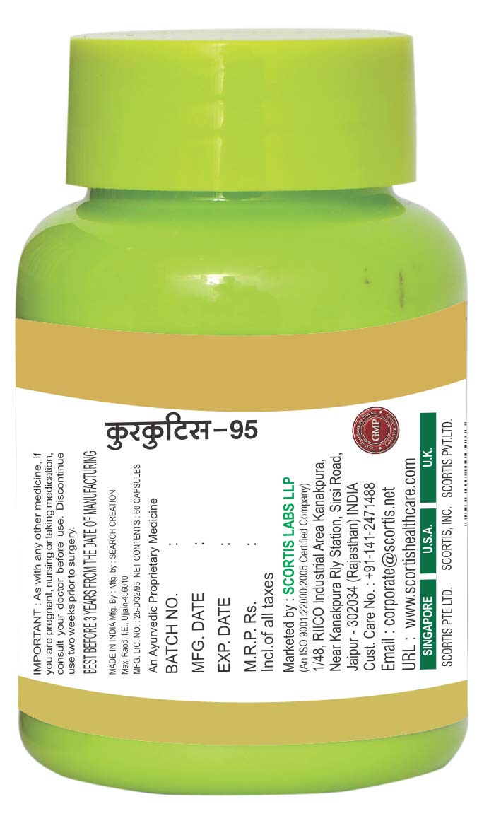 CURCUMIN & PIPERINE -SCORTIS HEALTHCARE'S CURCUTIS-95 (95% CURCUMINOIDS)