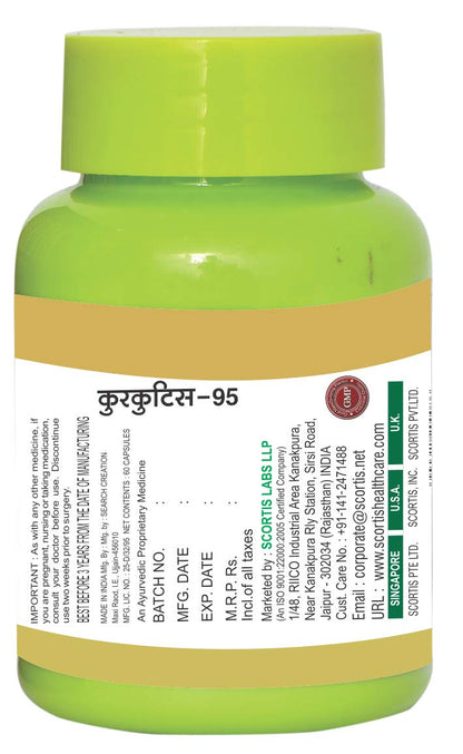 CURCUMIN & PIPERINE -SCORTIS HEALTHCARE'S CURCUTIS-95 (95% CURCUMINOIDS)