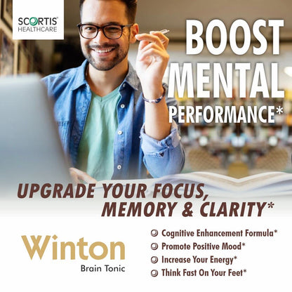 SCORTIS HEALTH CARE Ayurvedic Winton Syrup Focus + Brain Supplement & Memory Supports Focus Concentration & Alertness 200 ml Pack Of 1