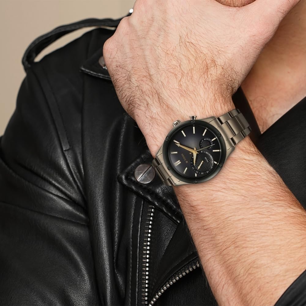 Titan Regalia Stellar Quartz Multifunction Brown Dial Stainless Steel S- image 3