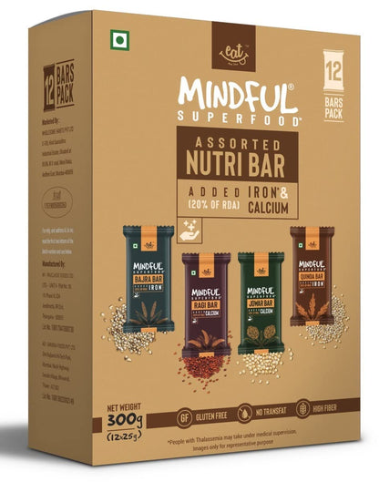 Eat Anytime Mindful Healthy Assorted Millet Energy Bar | Gluten Free & High Fibe