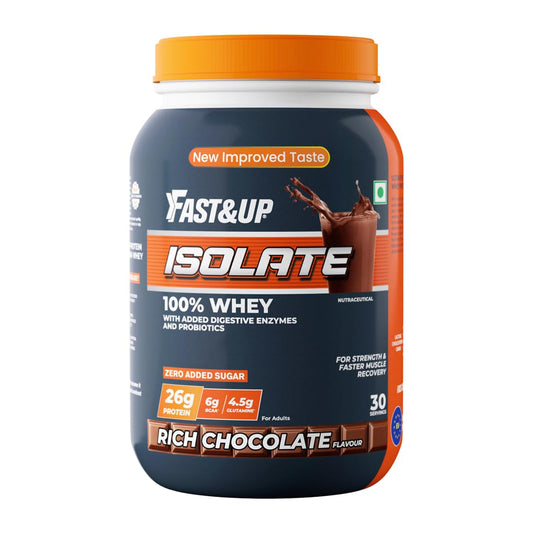 Fast&Up 100% Pure European Whey Protein Isolate, Ultralow Carbs | 30 Servings |