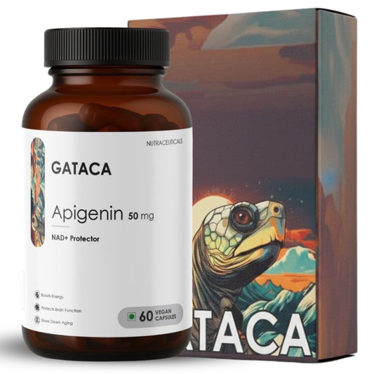GATACA Apigenin 50 mg | Potent Flavonoid Sleep Support Supplement | Relaxation & Stress Relief | High Absorption Natural Extract | Vegan Non-GMO Capsules | 60 Veg Capsules