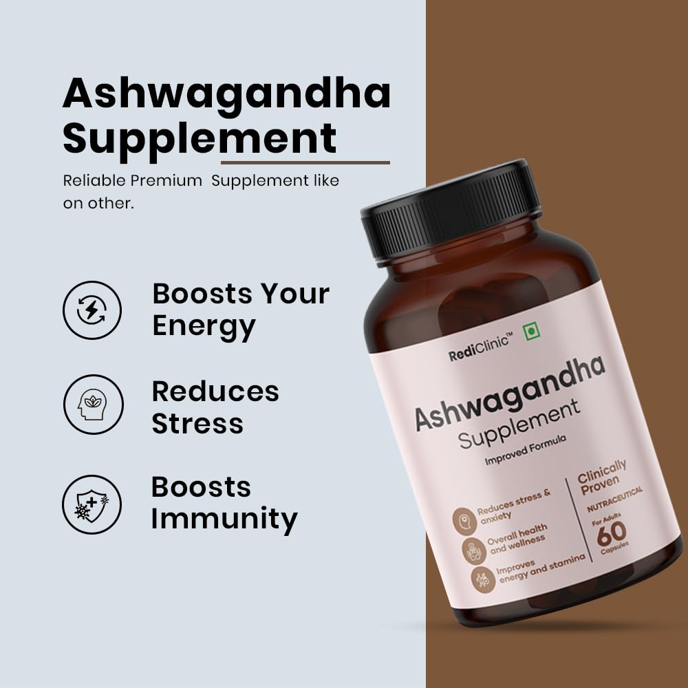 RediClinic Ashwagandha Capsules | Stress & Anxiety Relief Capsules | Re- image 6