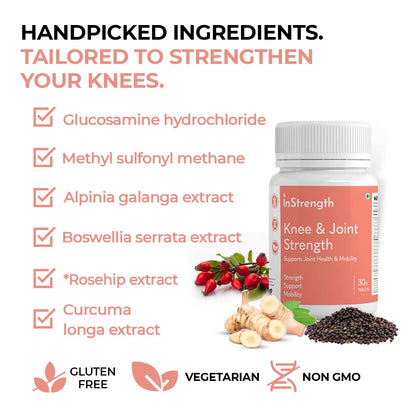 INSTRENGTH -KNEE & JOINT (INDIA'S NO.1 SUPPLEMENT) SUPPORT KNEE & JOINT PAIN CARE,IMPROVE STRENGTH,MOBILITY,STRONG,PREVENT JOINT DAMAGE - (VEG) - 10% OFFER