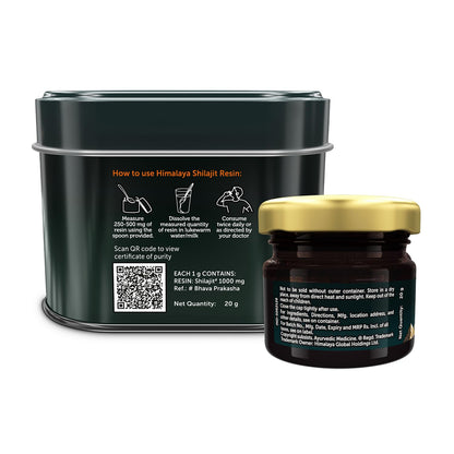 Himalaya Shilajit Resin | 20 g | Enhances Stamina, Energy, and Power | 100% Pure Himalayan *Shilajit* | Supports Healthy Testosterone Level