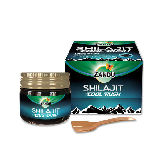 Zandu Shilajit Cool Rush Resin 10g: The 1st ever Himalayan Shilajit with heat balancing ingredients I All Season Energy | Boost Strength & Stamina | >70% Fulvic acid