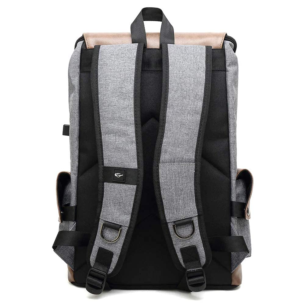 The Clownfish Unisex Backpack for Laptop 15.6 inch Bag (Grey with Khaki- image 3