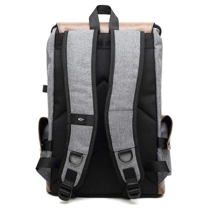 The Clownfish Unisex Backpack for Laptop 15.6 inch Bag (Grey with Khaki- image 3