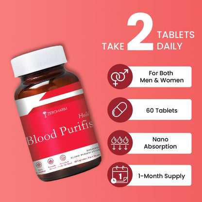ZEROHARM Holo Blood Purifis | Ayurvedic Blood Purifier & Detox Suppleme- image 3