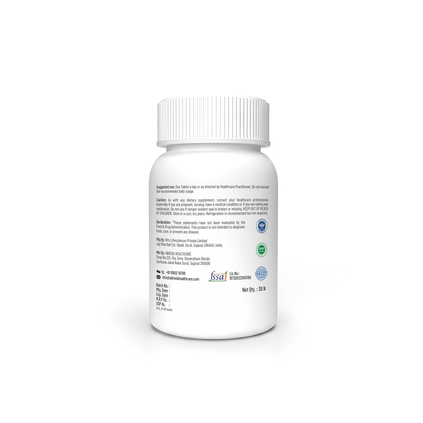 ABHEDA HEALTHCARE Liver Detox Supplement - Silymarin Milk Thistle Extract, NAC & Dandelion Root for Liver Cleanse & Fatty Liver Support - Herbal Liver Health Formula with Vitamins - 30 Tablets