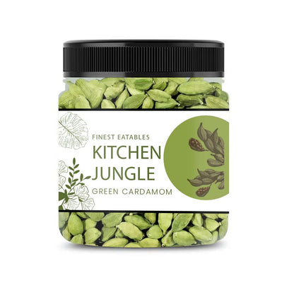 Kitchen Jungle Premium Green Cardamom (Elaichi) 100 Gm - No Artificial Colours or Preservatives | Natural Elaichi | Distinctive Flavour & Aroma