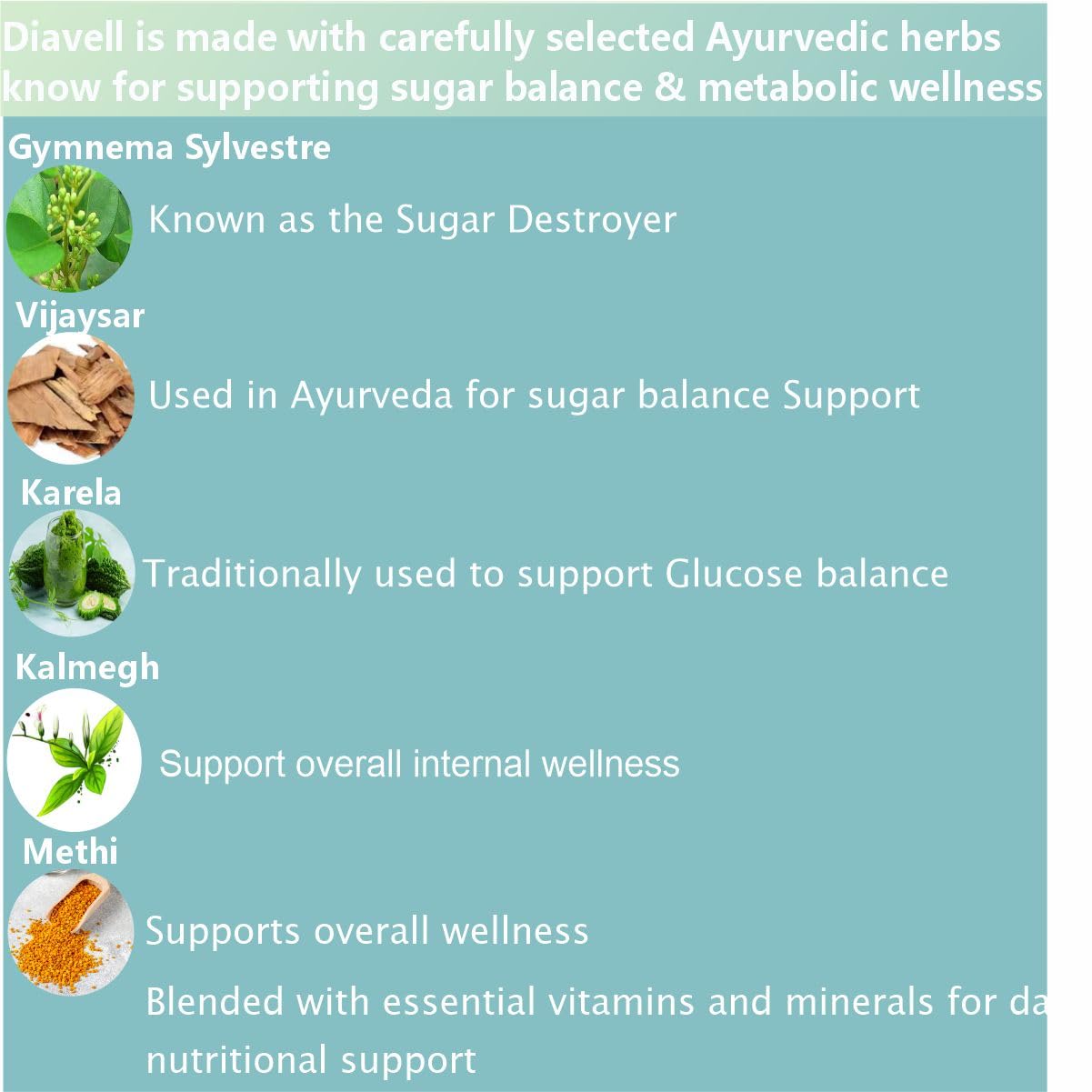 BHC nutriozen Diavell Diabetes Support Tablets | High Potency Blood Sugar Control Formula | Triple Action – Glucose Metabolism Support, Insulin Sensitivity & Sugar Craving Reduction | Weight Management with Vitamins & Minerals | 60 Veg Tablets