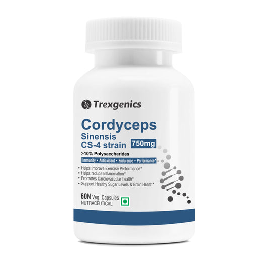Trexgenics Cordyceps 10% Polysaccharides 750mg Immunity, Cardiovascular, Exercis