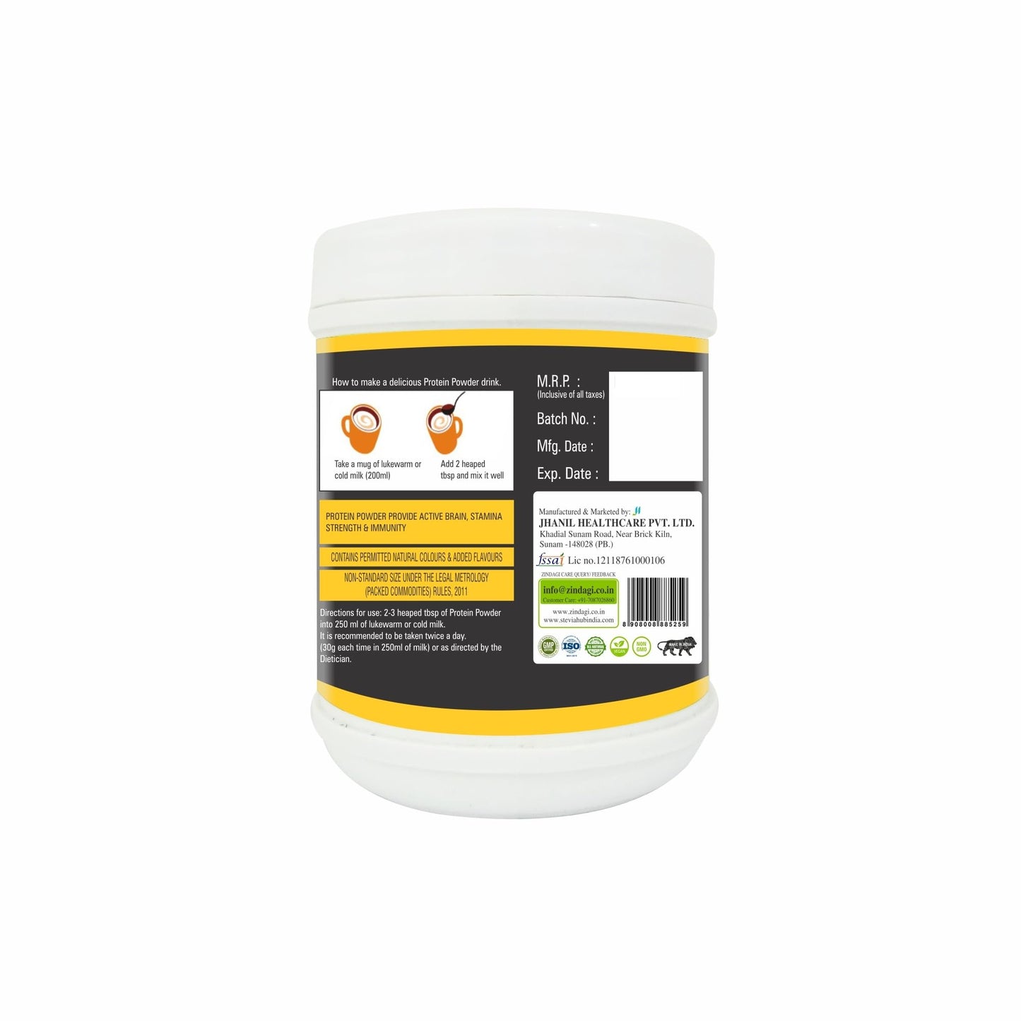 Zindagi Protein Powder for Adult - Whey Protein Powder - Health Supplements for Adult - Sugar Free Nutrition Drink (200 Gm)