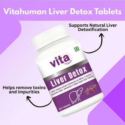 VitaHuman Liver Support & Magnesium Combo | Milk Thistle Extract (80% Silymarin), NAC, Dandelion + Magnesium Bisglycinate, Oxide & Vitamin B6 | Daily Wellness Support