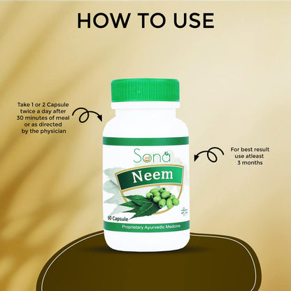 SONA HEALTH CARE NEEM EXTRACT CAPSULSES (PACK OF 2)