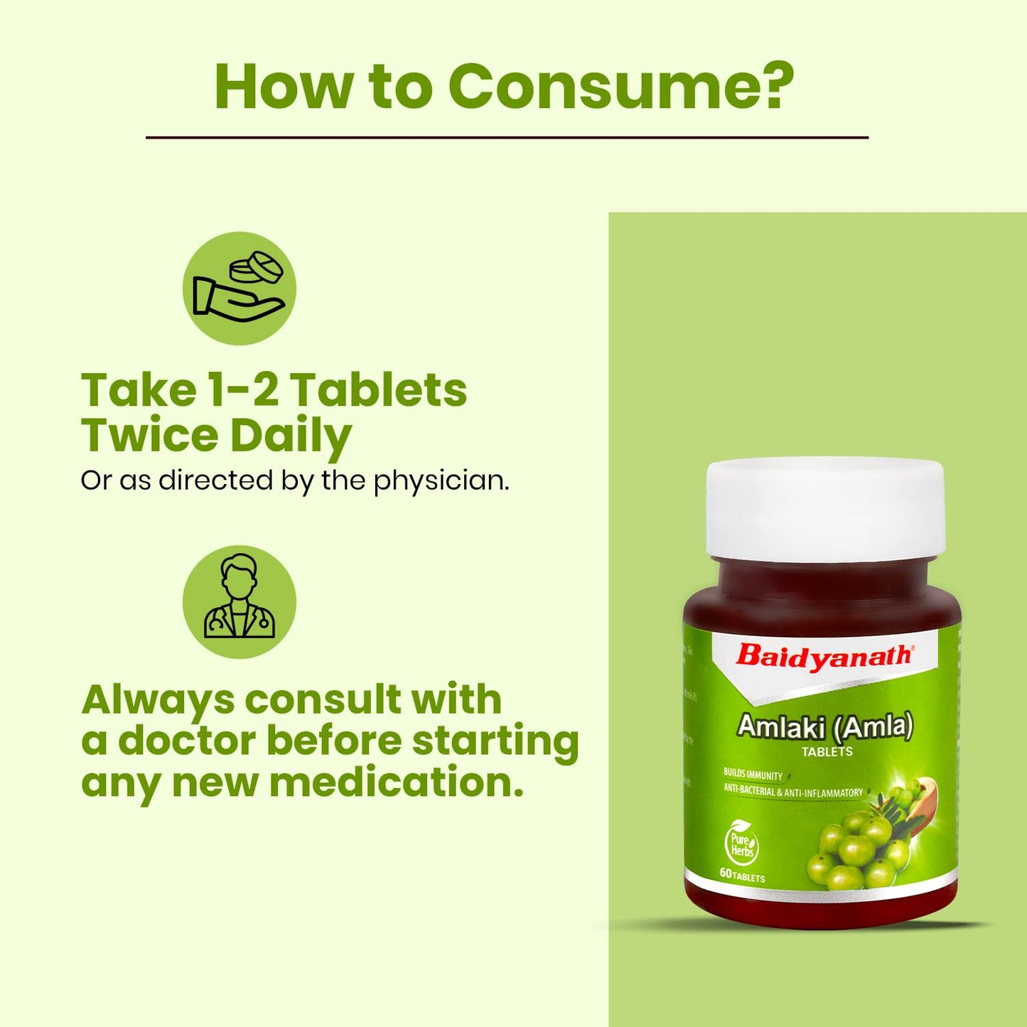 Baidyanath Amlaki (Amla) 60 Tablets - Natural Health Booster for Enhanc- image 5