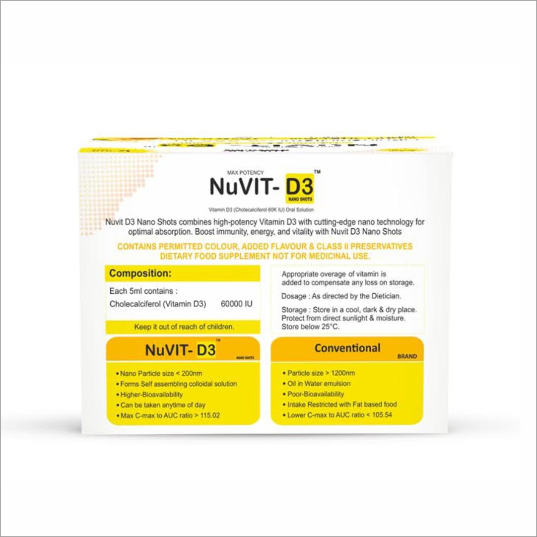 The Old Natural Nuvit D3 Vitamin D3 60000 Iu I Cholecalciferol Vitamin- image 3