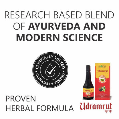 SCORTIS HEALTH CARE Udramrut Syrup - 500 ml, For Constipation Relief, Indigestion & Gas, Ayurvedic Medicine
