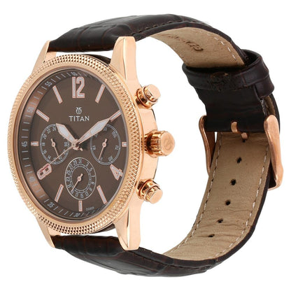 Titan Neo Analog Brass Dial Men's Watch-NM1734WL01 / NL1734WL01/NP1734WL01