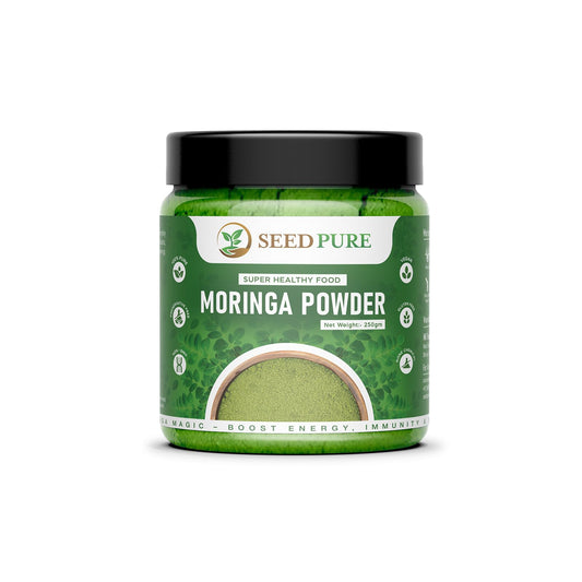 Seedpure Moringa Leaf Powder, 250g – Natural Superfood for Daily Nutrition – Herbal Supplement for Skin, Hair & General Wellness