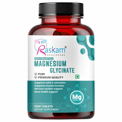 Pure Magnesium Glycinate - Maximum Strength Chelated Magnesium Supplement for Women and Men for Muscle Cramps, Sleep Support and Nerve Health- 2000mg Per Serving, 120 Vegetarian Tablets