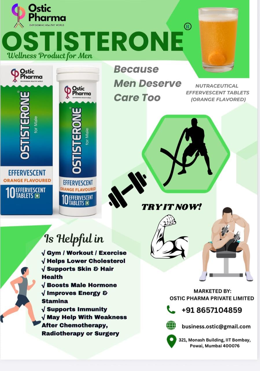 Ostisterone: Wellness Product for Male | Orange Flavour | Multivitamins and mineral | 10 Tablets