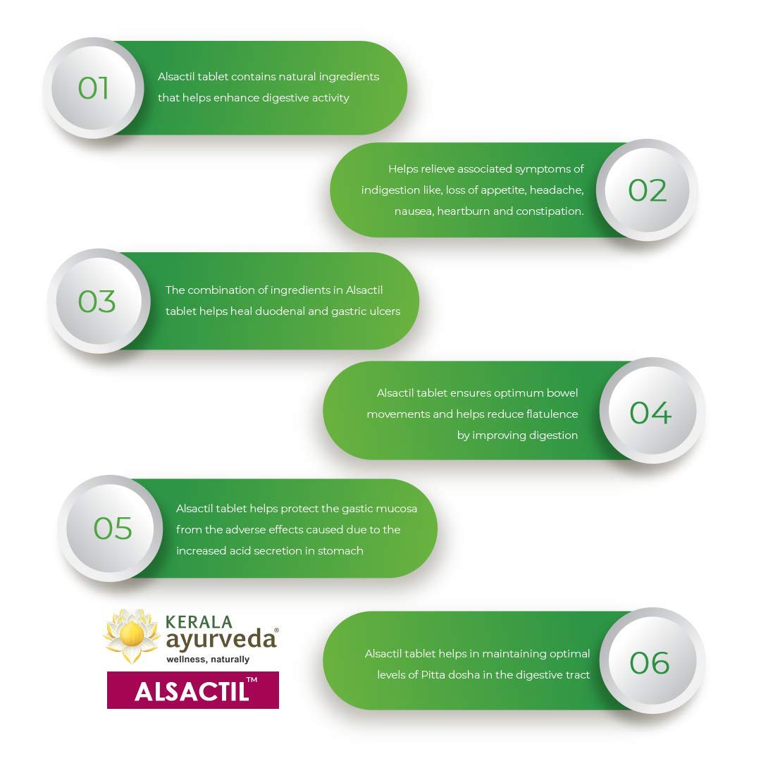 Kerala Ayurveda Alsactil Tablet - 100 Tablets- image 2