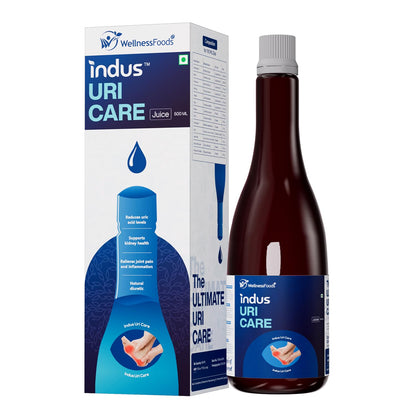 Indus Uri Care Herbal Uric Acid Support Juice 500 ML | Helps Maintain Uric Acid Balance & Joint Comfort | Ayurvedic Wellness Formula