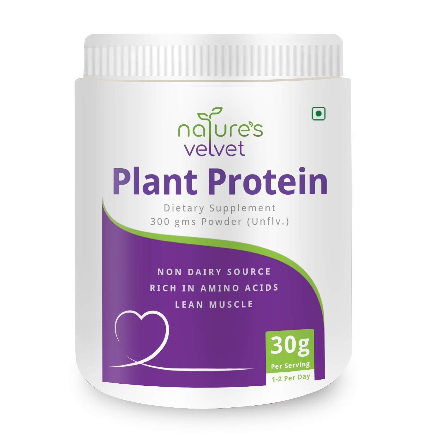 Nature's Velvet Plant Protein, Rich in BCAAs, 300gms -Pack of 1