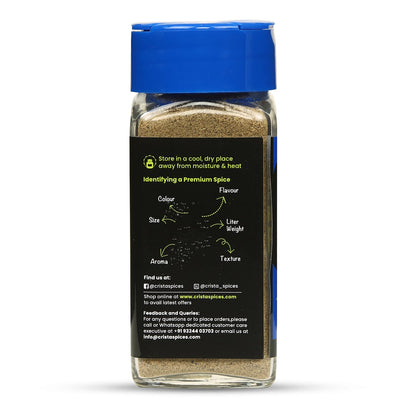 CRISTA 50 gms Tellicherry Black Pepper Powder | Pepper Powder | Zero added Colours, Fillers, Additives & Preservatives | High Volatile Oil Content