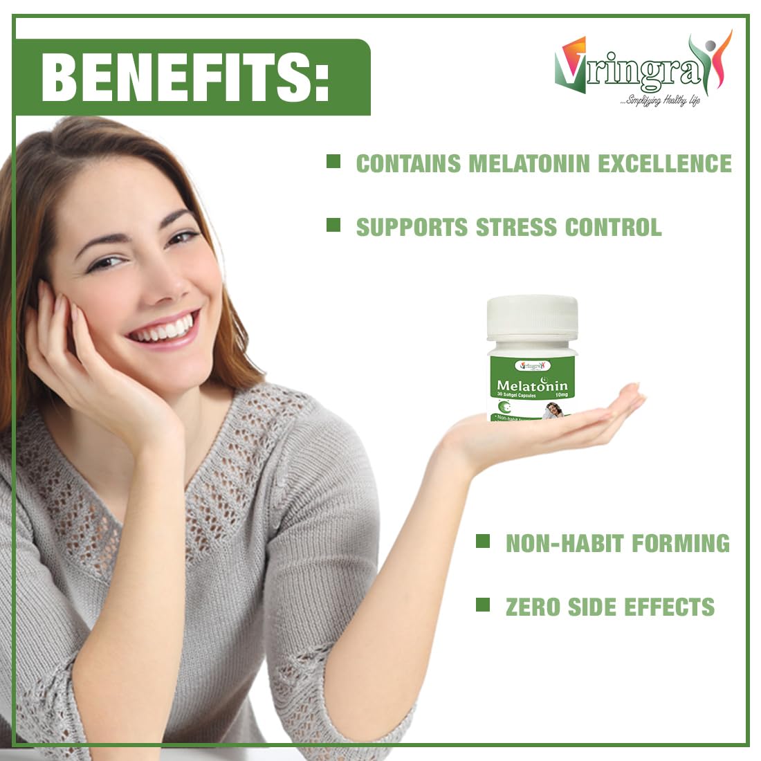 Melatonin 10mg Softgel Capsules – Natural Sleep Support, Jet Lag Relief & Relaxation Supplement – Non Habit Forming – 30 Softgels (Pack Of 3)
