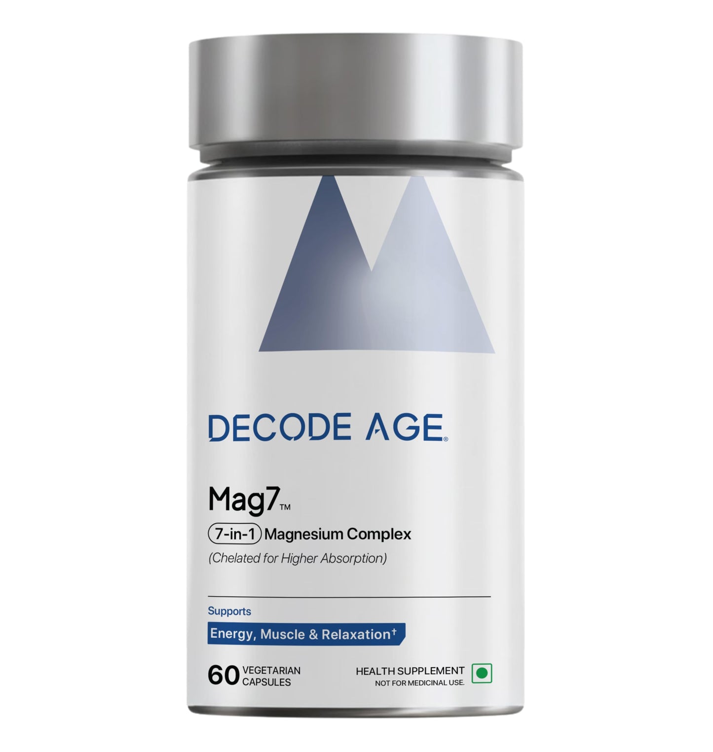 Decode Age Mag7 | Magnesium Glycinate with Citrate & Malate | Chelated for High Absorption | Magnesium Complex Supplement - Supports Sleep, Mood, Muscle Recovery & Bone Health