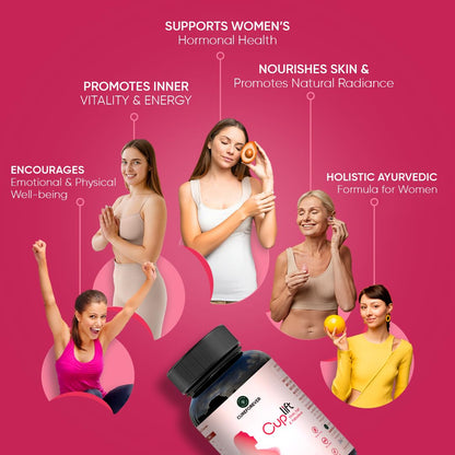 CUREFOREVER Cuplift Women’s Wellness Supplement | Shatavari, Ashwagandha, Fenugreek, Fennel & Pueraria Mirifica | Plant-Based Herbal Blend for Hormonal Balance, Vitality & Skin Health (60 Count (Pack of 2))