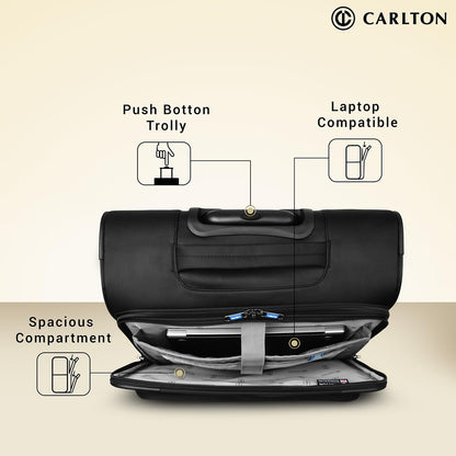 Carlton West End 59 Ltrs Black Laptop Trolley Backpack