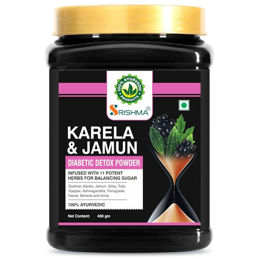 Srishma Karela, Jamun Diabetic Detox Powder | Infused with 11 Potent Herbs for B