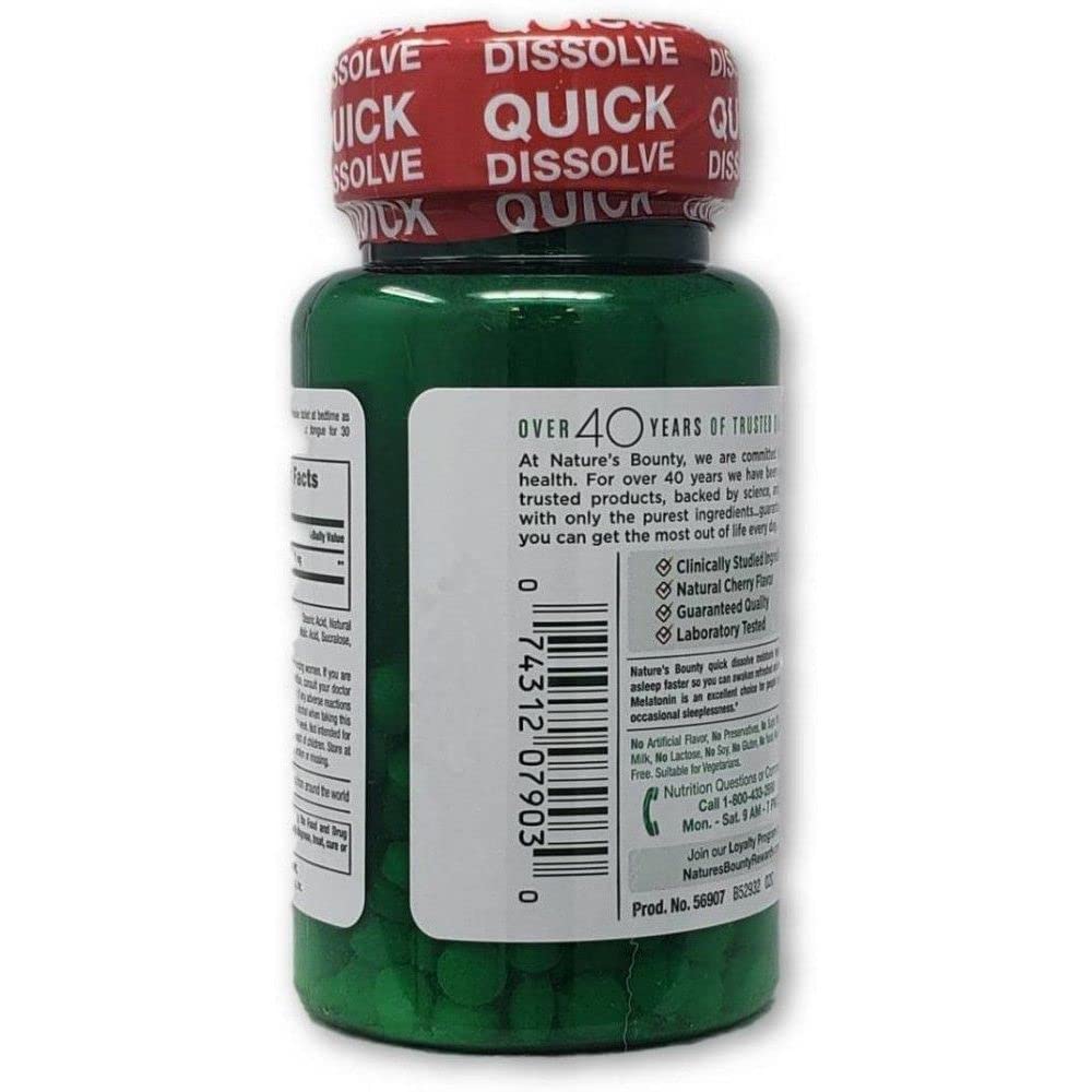 Nature's Bounty Melatonin 3 Mg 240 Quick Dissolve Tablets