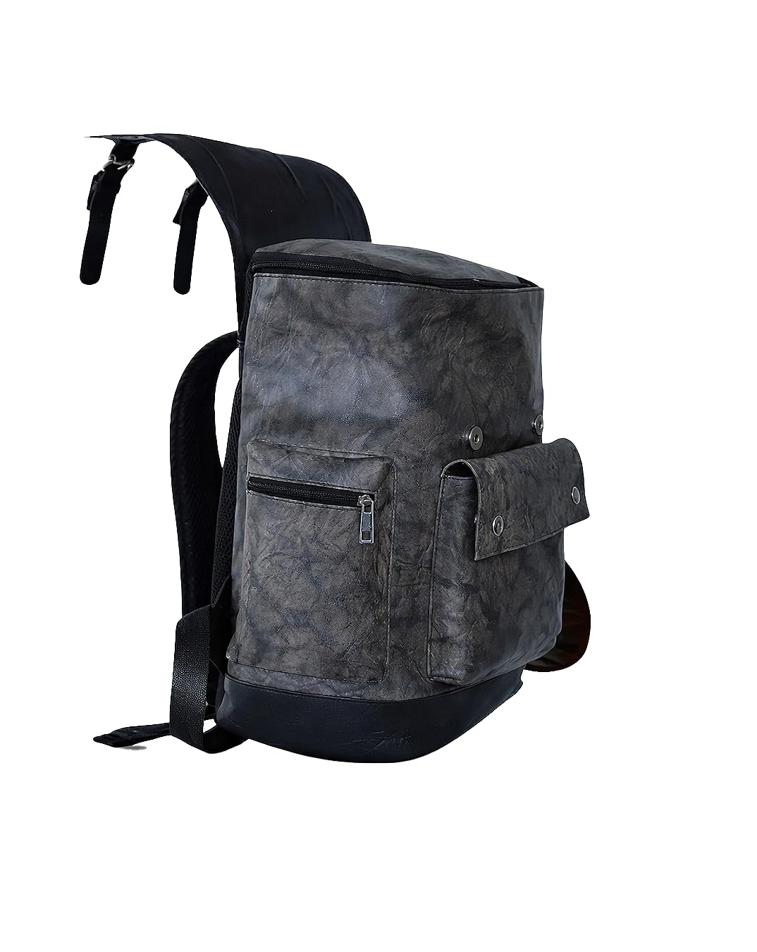 STRUTT Barcelona Leather Travel Backpack for Men & Women – Grunge Grey Laptop Backpack | 16L Capacity | Fits up to 17 Inch Laptop | Stylish Durable Backpack for Office, Travel & Daily Use