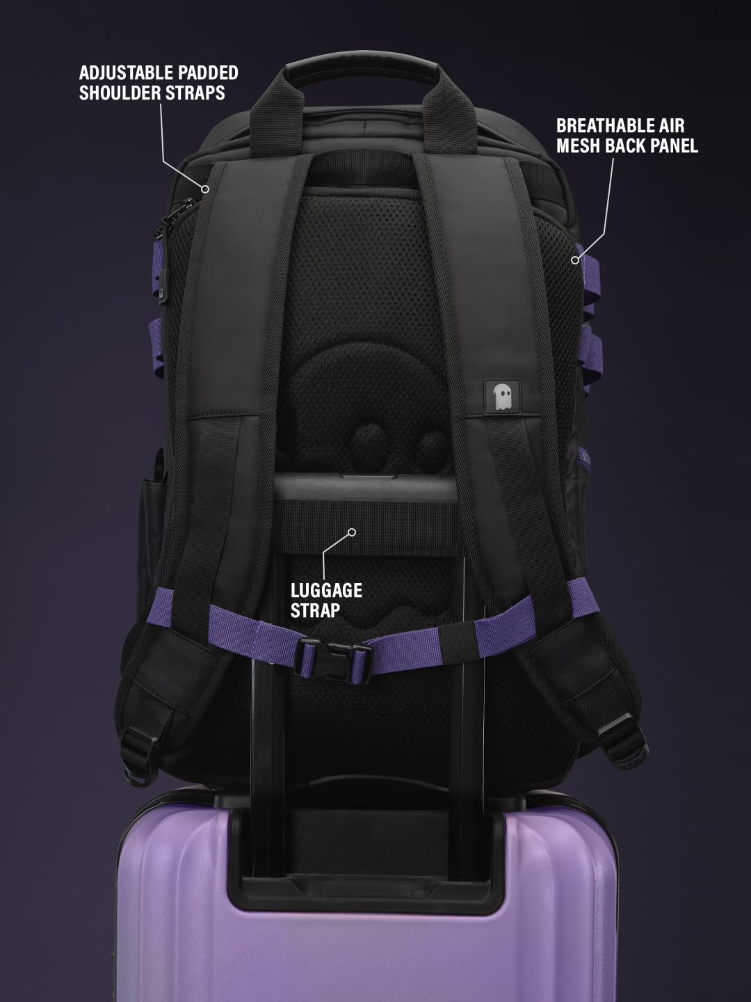 The Souled Store Marvel Black Panther: Tactical Backpack | 22L Laptop Bag (Fits 16 Inch) | Water-Resistant Polyester with Reflective Badge & Luggage Strap