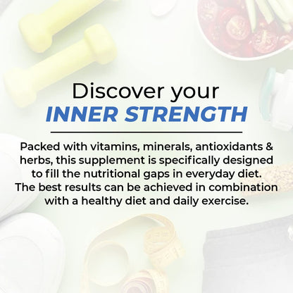 InStrength Men's Multivitamins - Support Strong Muscles, Immunity, Energy, Boost Vitality, Immune System, Stamina - 10% Offer