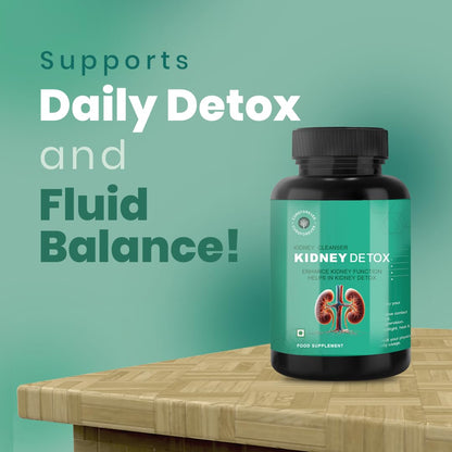 CUREFOREVER Kidney Detox & Cleanser Capsules | Herbal Formula with Varuna, Punarnava, Kapikachu & Flaxseed Extract | Plant-Based | Supports Kidney Health & Urinary Function - 60 Veg Capsules