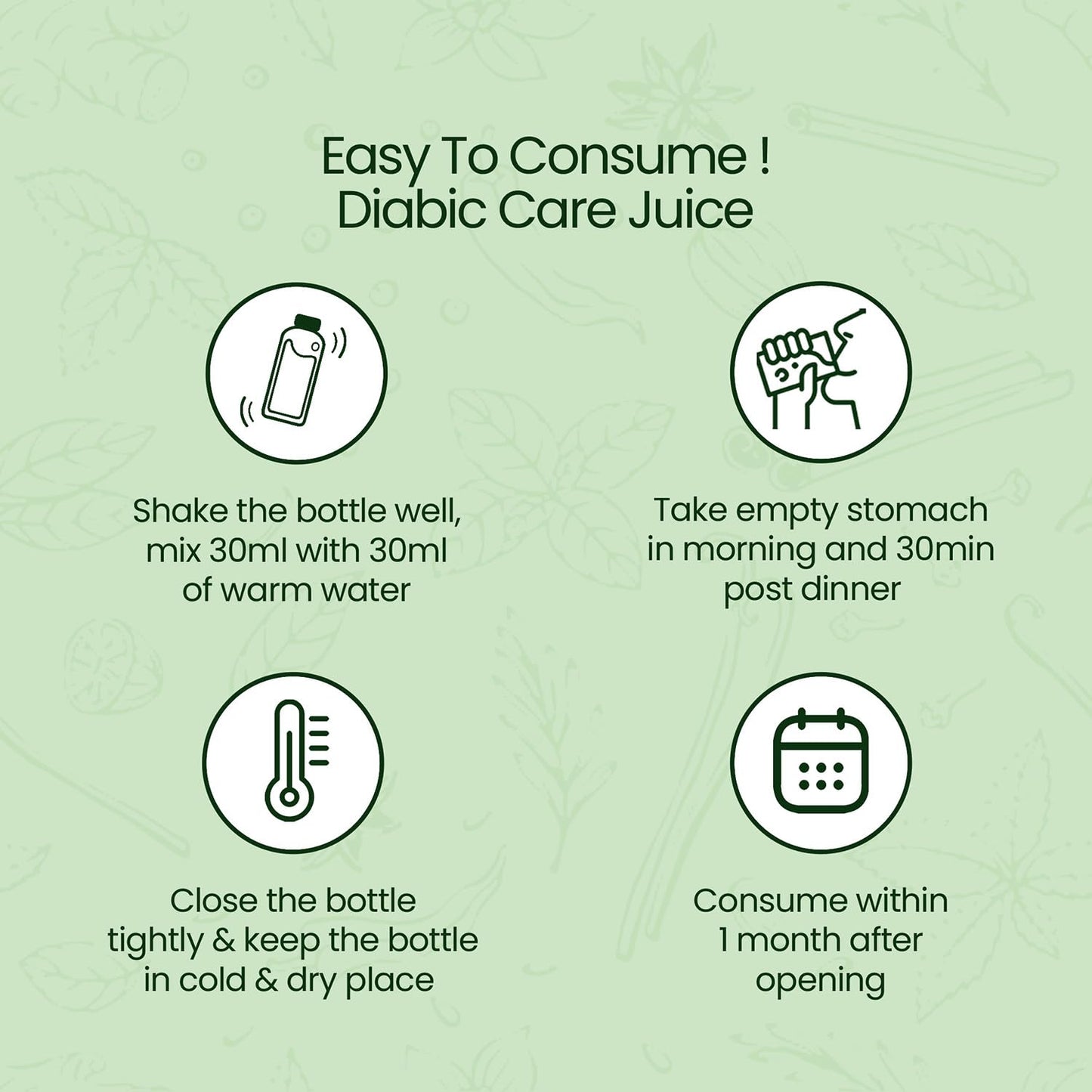 Krishna's Diabic Care Juice - 1000 ml | Blend of 11 herbs Methi, Amla, Karela, Jamun, Kutki, Guduchi & 5 other herbs to manage sugar levels | Made in India