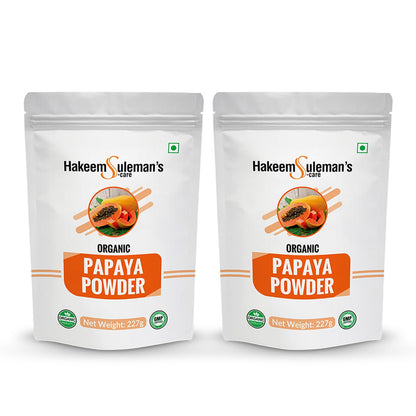 Hakeem Suleman's S-Care 100% Natural & Pure Papaya Powder, Rich in Enzymes & Antioxidants, Supports Digestion, Skin & Immunity, Herbal Superfood Powder - 227g Each (Pack of 2)