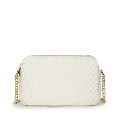 Fastrack StitchPlay Sling | Quilted Faux-Leather Women’s Handbag | Crossbody with 3 Compartments & Metal Strap | Sling for Everyday Carry