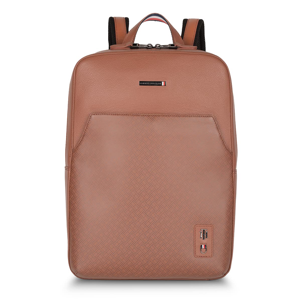 Tommy Hilfiger Prudence Unisex Leather 14 inch Laptop Backpack Tan