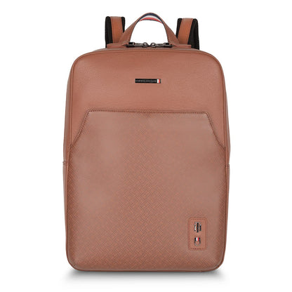 Tommy Hilfiger Prudence Unisex Leather 14 inch Laptop Backpack Tan