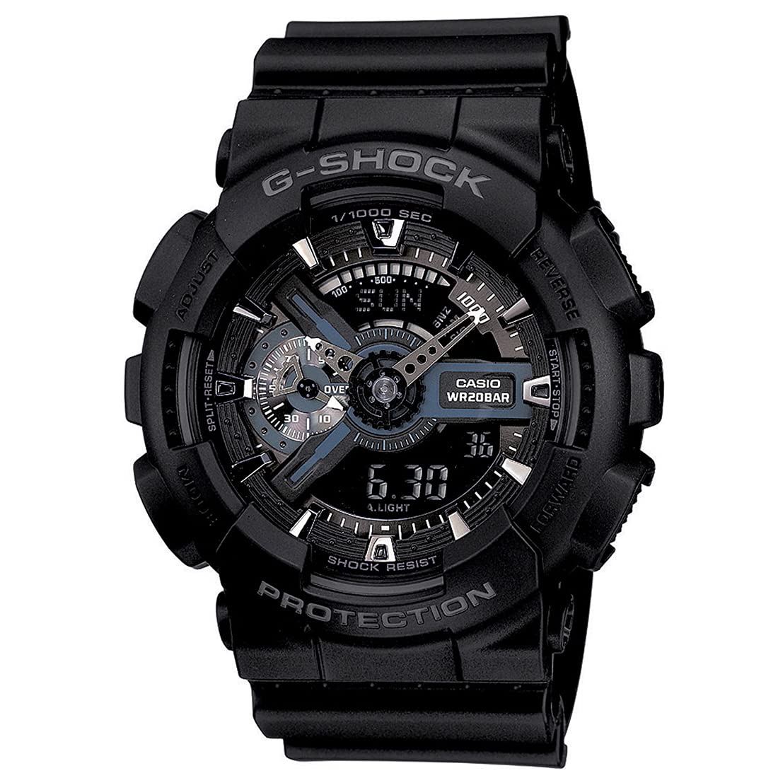 Casio G-Shock GA-110-1BDR Black Analog-Digital Dial Black Resin Strap Men's Watch Shock and 200M Water Resistant G317
