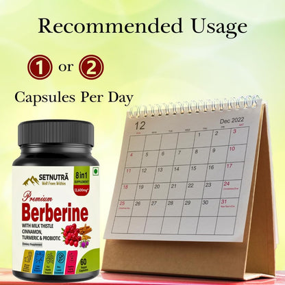 SETNUTRA | Berberine with Milk Thistle Cinnamon, Turmeric & Probiotic |- image 5