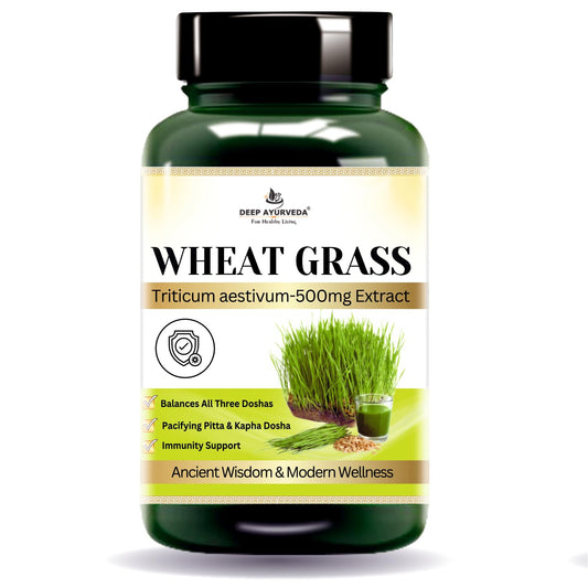 Deep Ayurveda Wheat Grass Vegan Capsules